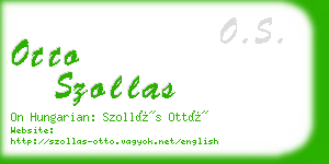 otto szollas business card